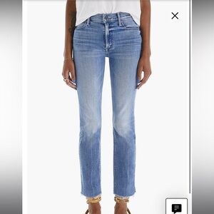 Mother mid-rise dazzler ankle fray